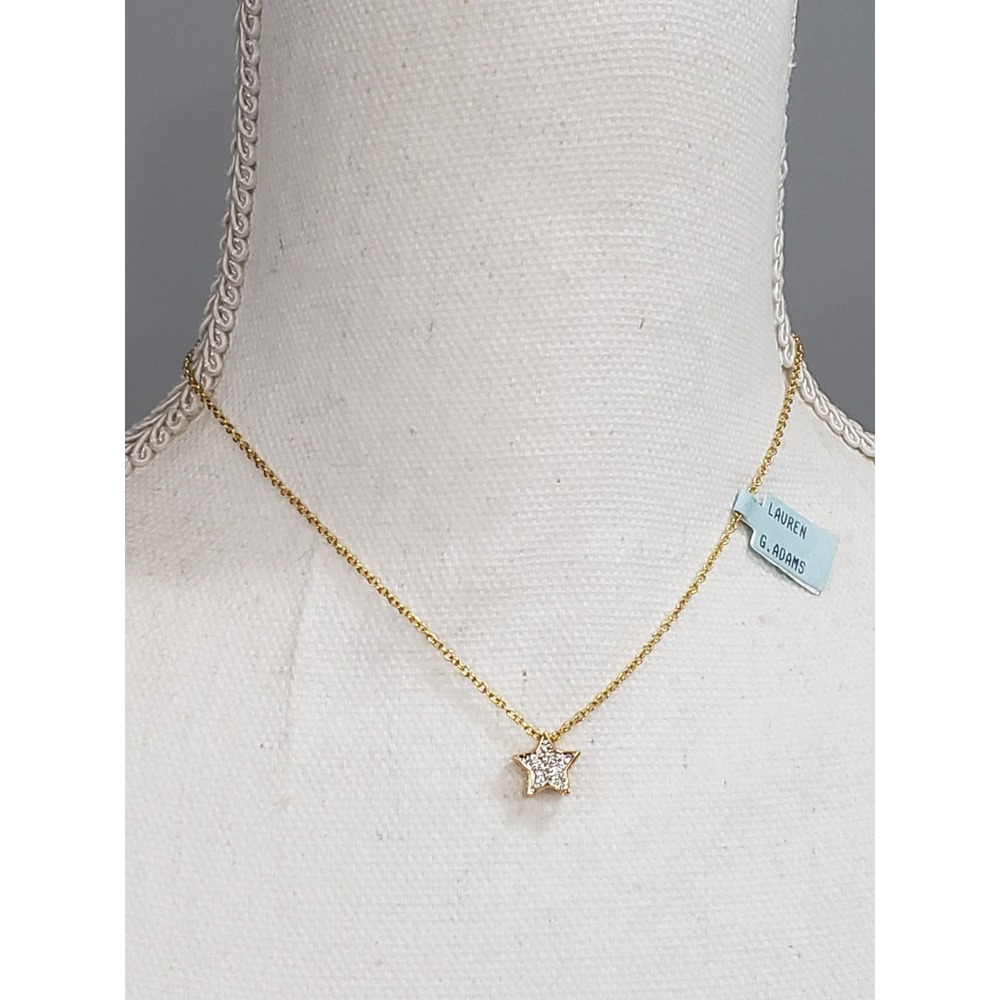 NEW DAINTY STAR CHARM Lauren G Adams pave heart arrow closure necklace 15"